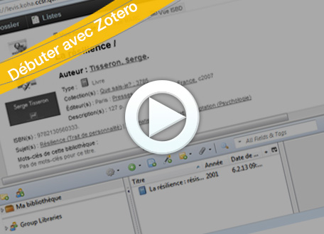 Zotero tutoriel débuter