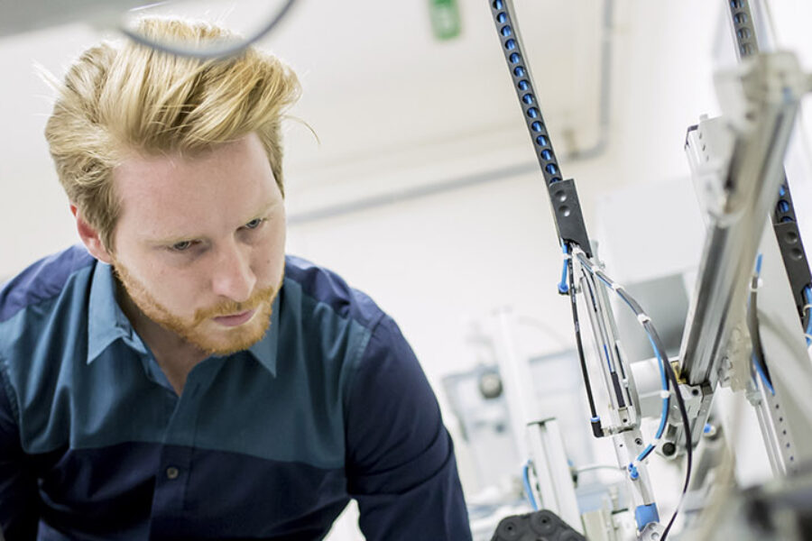 Engineer in the factory